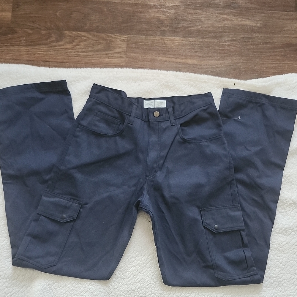 LAPCO FR Flame Resistant Cargo Work Pants | Navy Blue | 30x36 | LIKE NEW Tall